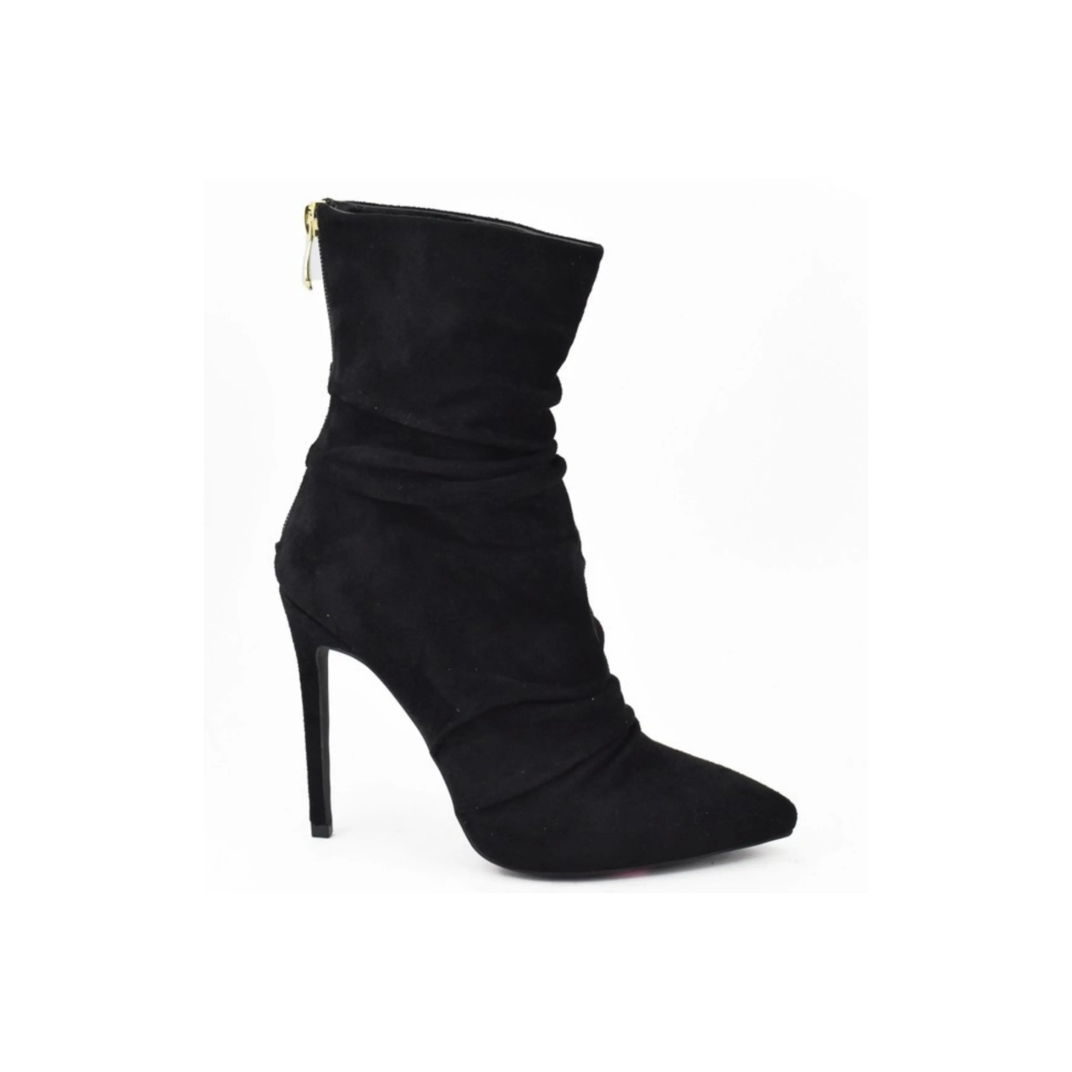 Black Suede Pointy Booties Black Suede Pointy Booties