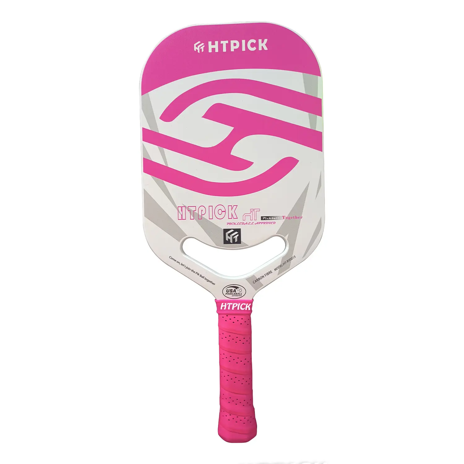 HTPICK T700 Carbon Fiber Pickleball Paddle with Aero Throat Hot-Press Moulding 14mm Polymer Core for Enhanced Swing Speed and Manoeuvrability