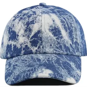 Baseball Hat - Blue and White Patterned Design, Adjustable Fit, Classic Style, Ideal for Outdoor Activities