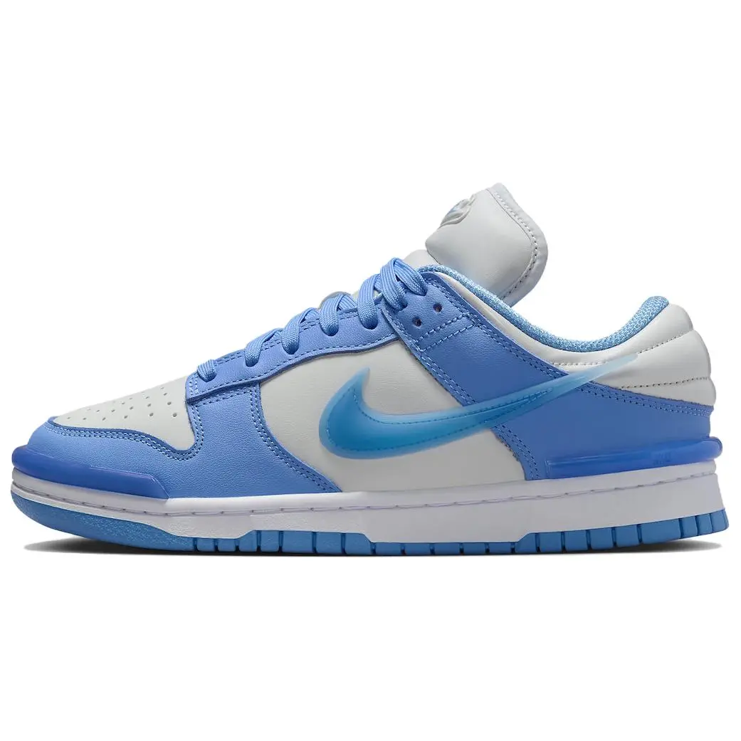 Nike Dunk Low Twist University Blue Skate Shoes White Women's DZ2794-002