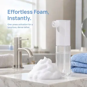 4-in-1 Electric Foam Pump, USB Rechargeable Waterproof Automatic Bubble Maker for Face Wash & Pet Bathing, Compatible with Shampoo & Body Soap (Bathroom Home Supply Soap Dispenser)