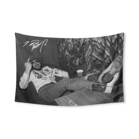 Hank William Jr's Signature Rectangular Custom Tapestry - Decorative Home Wall Hanging, Cool Room Decor Fabric House Accessory for Bedrooms, College Dorms