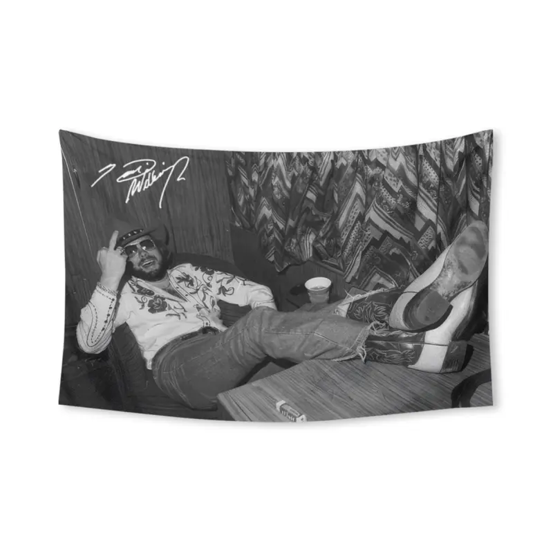 Hank William Jr's Signature Rectangular Custom Tapestry - Decorative Home Wall Hanging, Cool Room Decor Fabric House Accessory for Bedrooms, College Dorms
