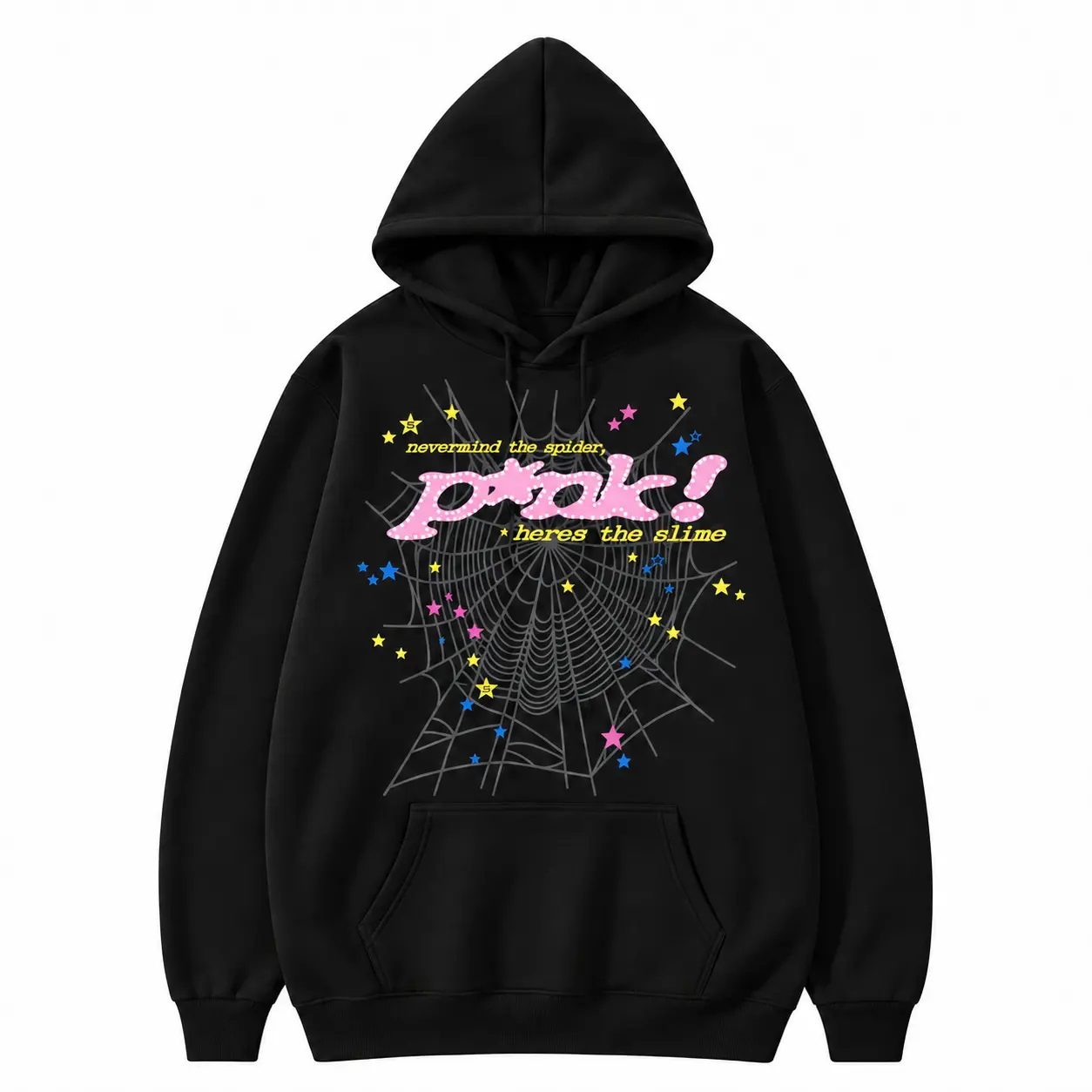 Men's Retro Spider Web Graphic Hoodie, Vintage Y2K Spider Web Front Print Hooded Sweatshirt, Long Sleeve Casual Pullover, Unisex Streetwear Style, Relaxed Loose Fit Hoodie, Trendy Gift for Men
