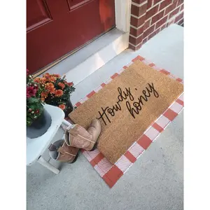 howdy partner doormat, boots off cowboy doormat, texas doormat, ranch welcome doormat, cowboy doormat, western doormat, kick off your boots