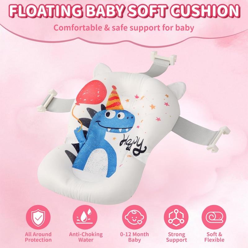 Baby Bathtub,Collapsible Baby Bath Tub with Thermometer & Soft Floating Cushion,Portable Travel Baby Bathtubs for Newborns to Toddlers 0-36 Months(Crab Gray) Swing Seat