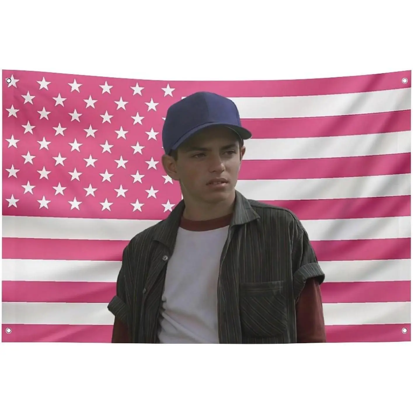60in x 40in Synthetic Water Resistant Polyester Funny American Benny Flag Tapestry - 1-Piece Modern Stripe Fabric Print Wall Decor with Animals, Rodriguez University Dorm-Bedroom Hanging, Gift Idea