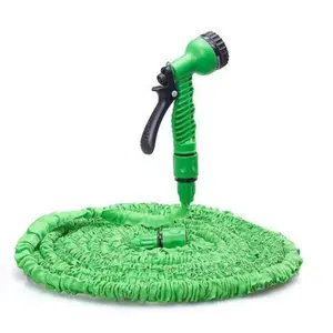 50ft Expandable Garden Hose, Car Wash Hose with Spray Nozzle, Durable Plastic Connectors, Ideal for Patio, Lawn & Garden Watering, Handle, Portable