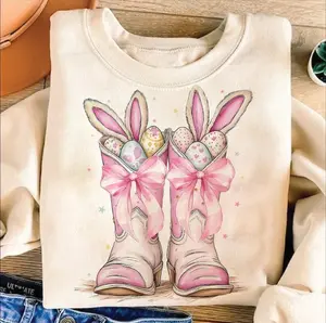 Howdy Easter Sweatshirt, Western Easter Bunny Sweater, Cowboy boots Easter, Happy Easter Shirt, Funny Easter Shirt, Retro Easter Shirt