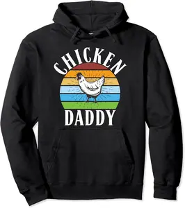 Chicken Daddy Retro vintage Style Chicken Pullover Hoodie - Emilyschwe Shop 66B098J2DMNN