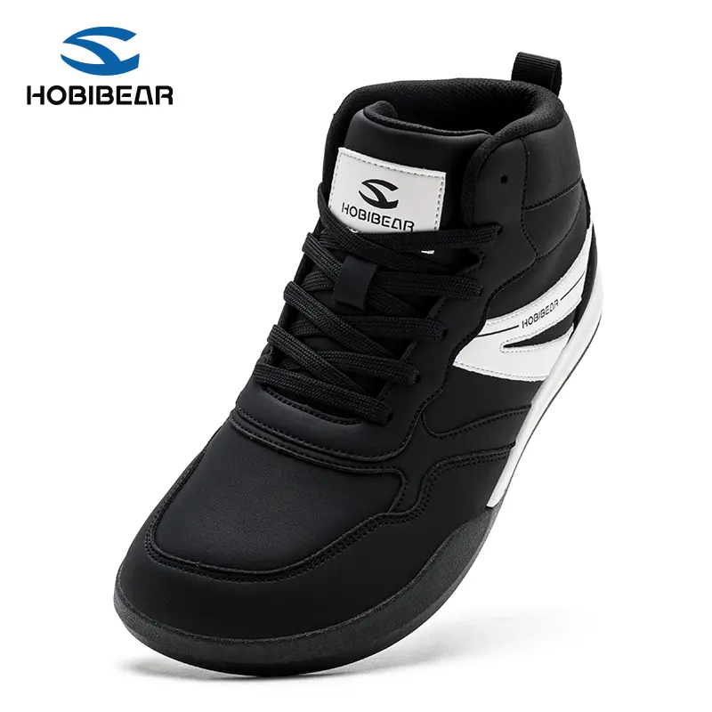 HOBIBEAR Unisex Leather Mid Top Barefoot Boots Wide Zero Drop Minimalist Walking Hiking Fashion Boots barefootshoes widefeet