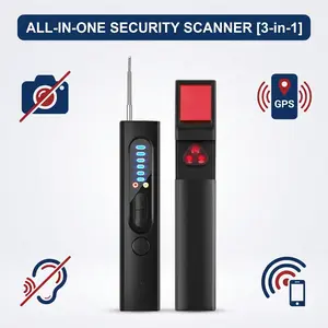 Hidden Camera Detector, 3-in-1 Anti Spy Bug Sweeper, RF Signal Scanner for GPS Trackers and Listening Devices, Ultra-Portable Security Detector for Hotel, Home, Car