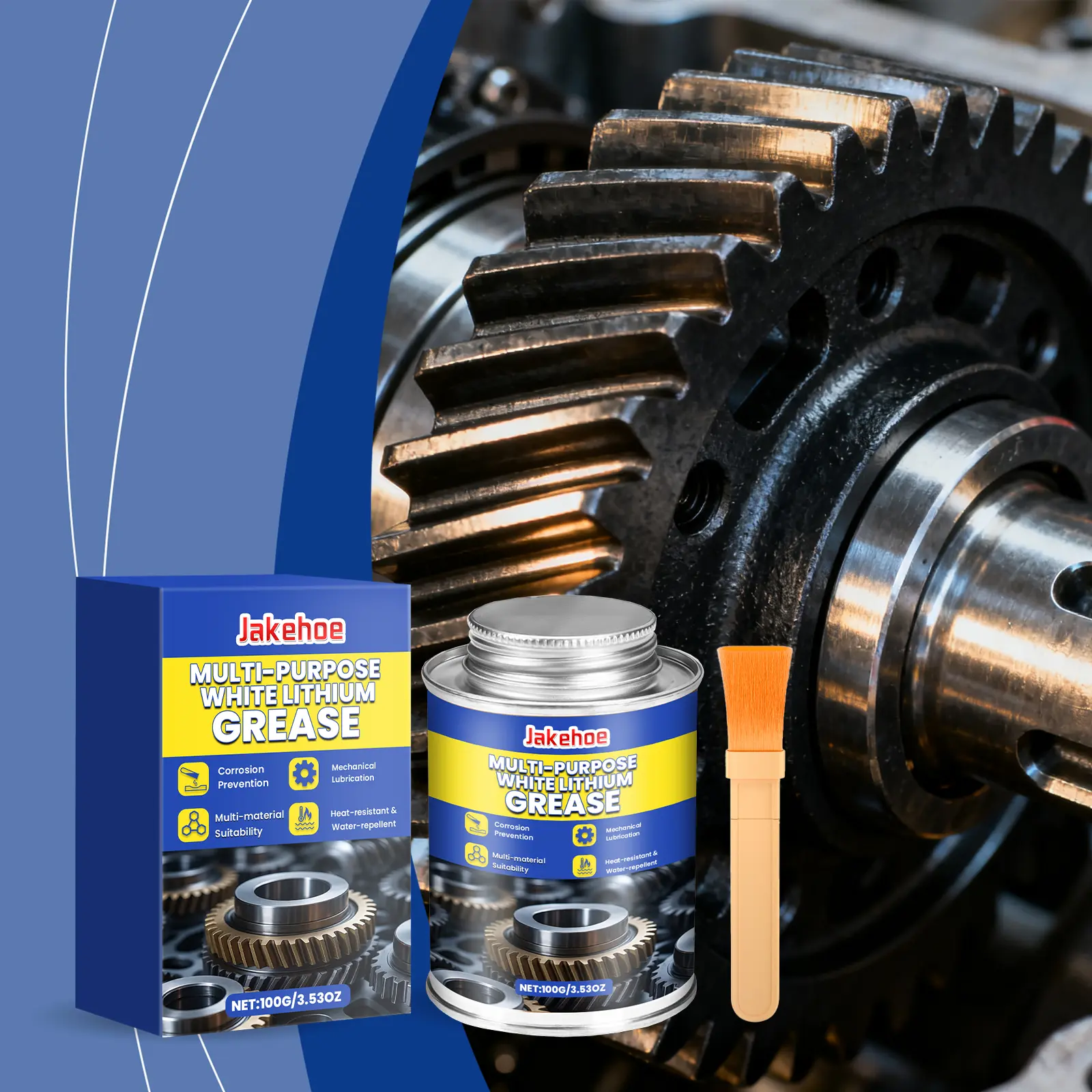 Jakehoe White Lithium Grease | All-Purpose Lubricant for Home, Auto & Industrial Use