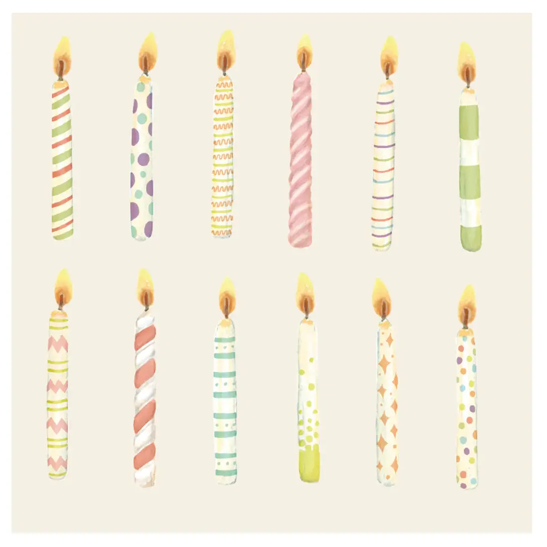 Birthday Candles Cocktail Napkin pack of 20