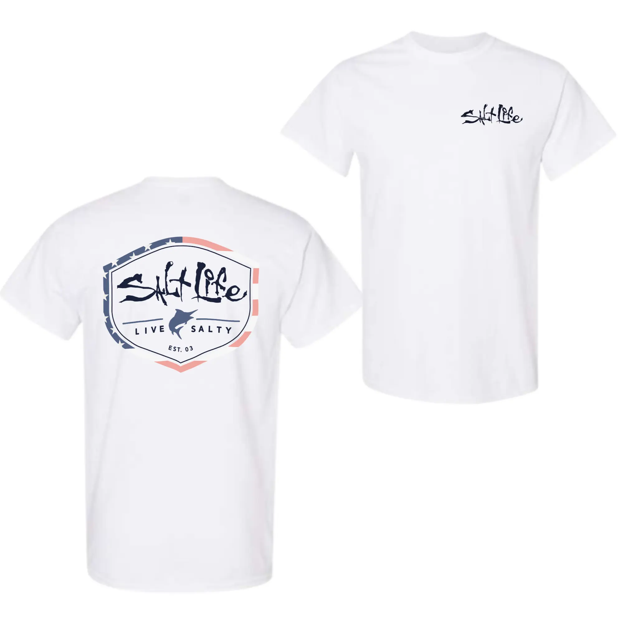 Salt Life T-Shirt, Salty State of Mind Wave Graphic Tee for Men and Women, Classic Crewneck Short Sleeve Shirt, Lightweight Breathable Casual Streetwear, Beach Lover Coastal Lifestyle Apparel, Vintage Graphic Tee, Good Graphic Tees