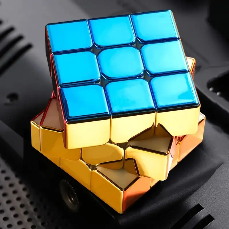 3x3 Speed Cube Mirror Cube Original Stickerless Puzzle Game Toy, Durable Shiny Educational Toys for Kids and Adults, Fun Brain Teaser Speedcube
