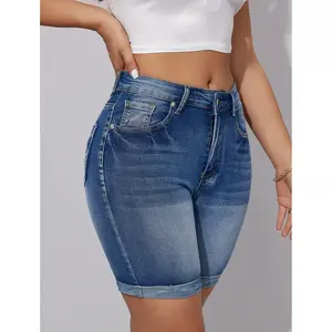 Summer 2026 women's high waisted denim shorts, casual denim shorts with pockets, suitable for women to wearRAIMENTRY