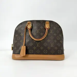 Pre-owned Louis Vuitton Monogram Handbag LV Alma Brown PM