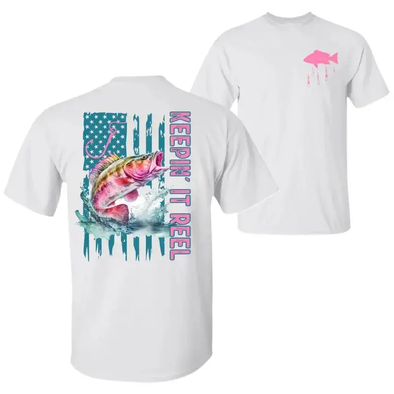 Keepin' It Reel Fishing T-Shirt, Fish Graphic Tee, Unisex Shirt, Outdoor Fishing Apparel for Men & Women, Fishing Lover Gift mood
