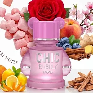 Chic Bubbly Emper Fragrance - Pink Bottle with Floral & Fruity Notes - Perfect for Women & Men - Ideal for Daily Use