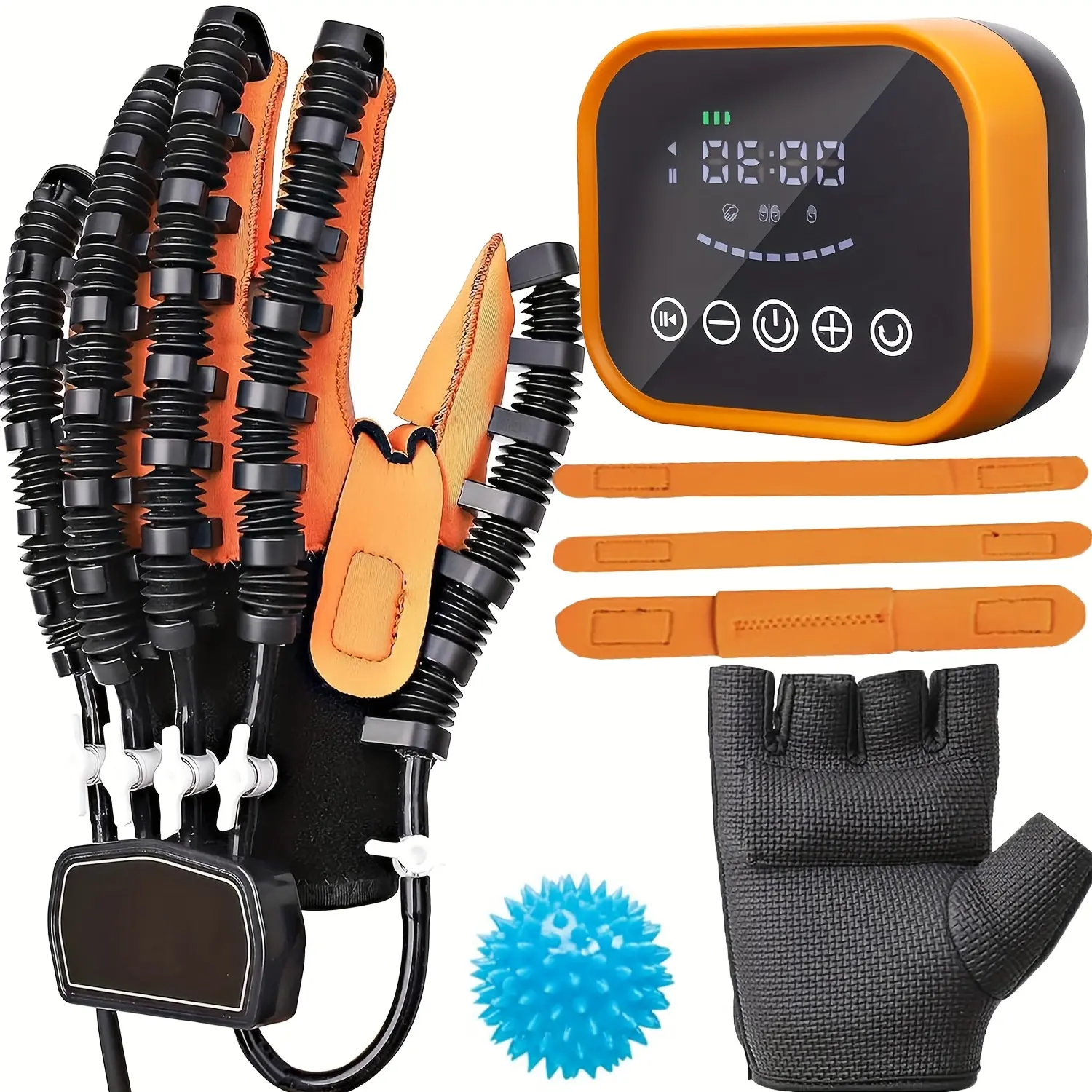Healthcare upgraded Rehabilitation Robot Gloves for Stroke Hemiplegia & Finger Hand Dysfunction with Large LCD Control Screen Ideal for Seniors & Parents Home Use Healthcare Tool hand exerciser ideal gift finger exerciser arthritis glove