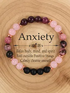 Unisex Garnet Crystal Bracelet, Wealth & Protection Energy Jewelry, 8mm Beads Spiritual Gift for Success & Love, All Seasons Wear, Healing Crystal Bracelet