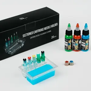 20pcs Disposable Split - type Tattoo Needle Holder - Tattoo Cleaning Stand. Keep Workbench Neat & Needles Organized. Professional - level Cleanliness for Newbies. Your Ideal Tattoo Helper