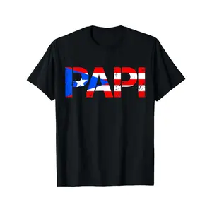 Puerto Rico Pride Cotton T-Shirt, Casual Crew Neck, Short Sleeve, Regular Fit, with Patriotic Flag Design, for Men and Women, All-Season Knit Fabric Top200g washed cotton short-sleeved men's T-shirt