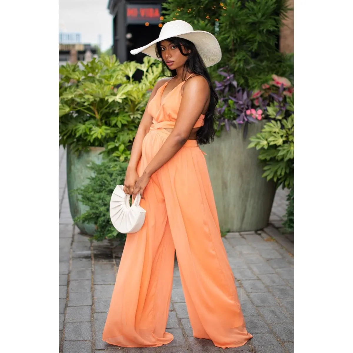 Lovely Lady Orange Jumpsuit