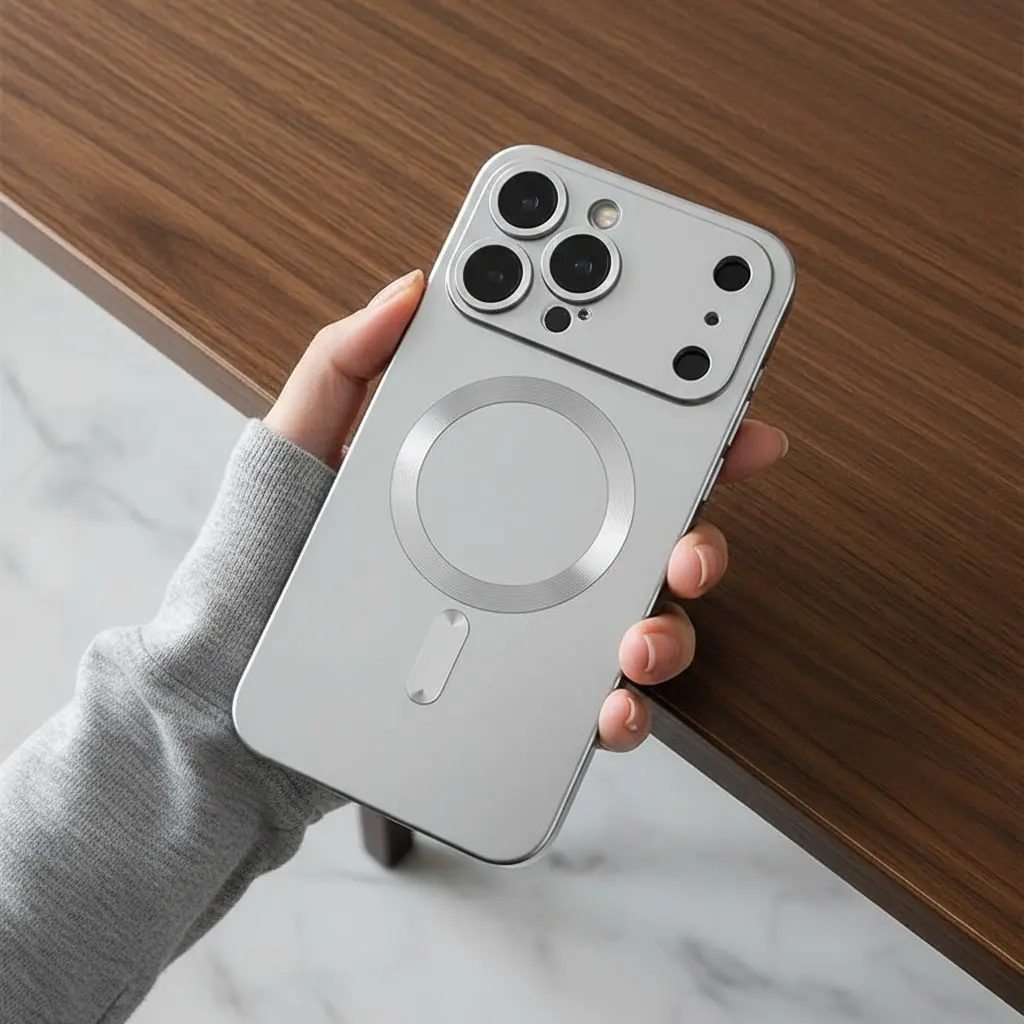 Magnetic for iPhone 17 Pro Case,Comes with Camera Lens Protector,Compatible with Magsafe,Soft TPU Full Protection Slim Smooth Bumper Shockproof Phone Cover