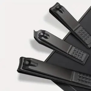 3-piece black nail clipper set, nail scissors, nail pliers, nail trimming tools set, household nail cutter scissors nail clippers set