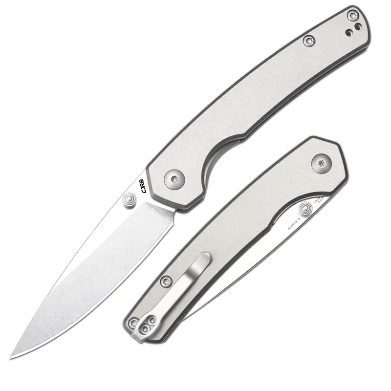 CJRB Kain Folding Pocket Knife with 2.95" AR-RPM9 Steel, Drop Point Metal Blade, Aluminum & G10 Handle, Deep Pocket Clip, Emergency Tool, 2.33oz, 3.94in, Precision Camping Tool, Folding Pocket Knives
