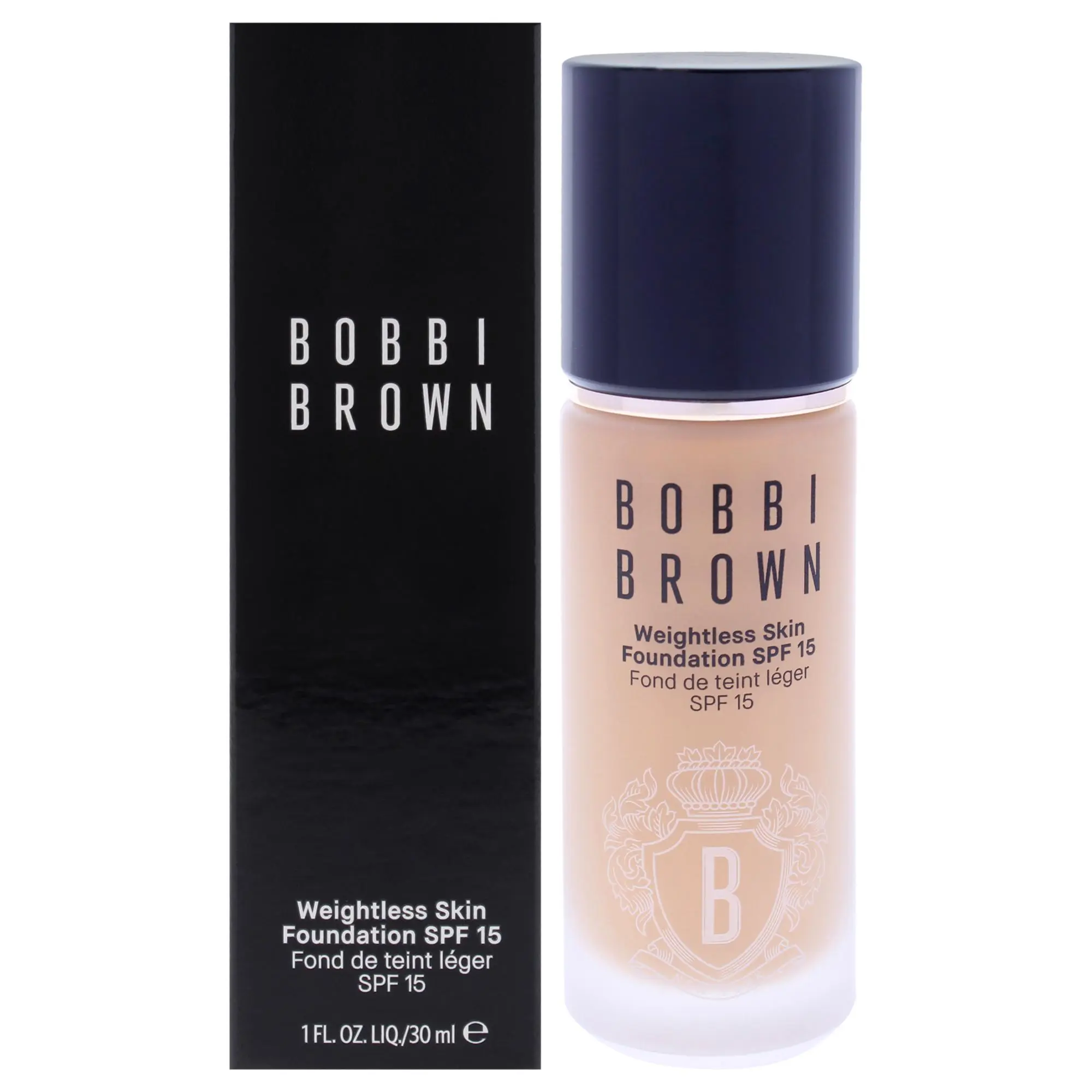 Bobbi Brown Weightless Flawless Face Makeup Cosmetic Foundation SPF 15 - W-064 Honey, UV-Protective, 1 oz Daily Foundation for Women