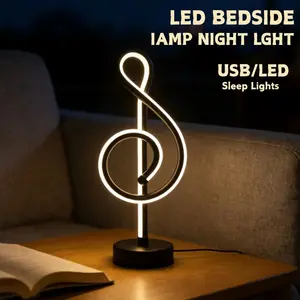1pc Simple Design LED Three-Color Adjustable Spiral Desk Lamp, Modern Computer Lamp, USB Powered, Perfect for Bedroom Bar Living Room Home Decor
