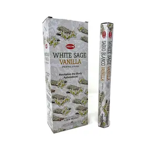 White Sage-Vanilla Scented Incense (1 Pack) - Naturally Derived Home Fragrance Decor, Soothing Aroma Freshener for Home Use