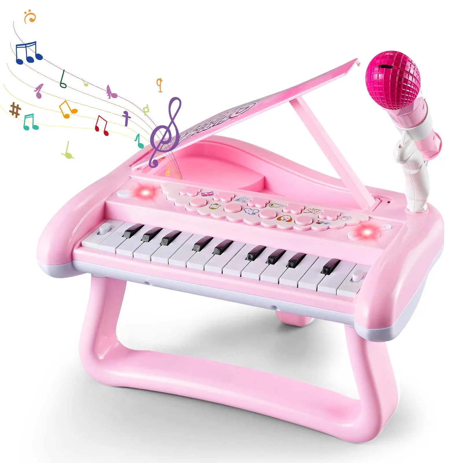 Children's Piano Toy Keyboard, Musical Instrument Toy with Microphone, Multi-use Educational Toys for Kids, Birthday Gifts, Kids Toys