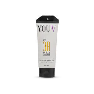 YOU.V SPF 30 Mineral Sunscreen You Can See - Broad Spectrum UVA/UVB Protection with Coconut Oil, Aloe Vera & Sunflower Oil - 3.4 oz