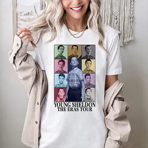 Young Sheldon Eras Tour Graphic Tee, Vintage Big Bang Theory Shirt, Funny Retro Sheldon Cooper T-Shirt Gift for Him