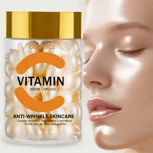 Cosnyce Vitamin C Essence Capsules with Retinol and Vitamin E, Hydrating Moisturizing Anti-Wrinkle Skincare, Beauty Supplement