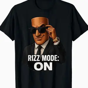 Tung Sahur Rizz Mode Activated Italian Brainrot Meme T-Shirt F5K