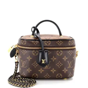 Pre-owned Louis Vuitton Canvas Coated Top Handle Bags Vanity Handbag Reverse Monogram Canvas PM by Rebag