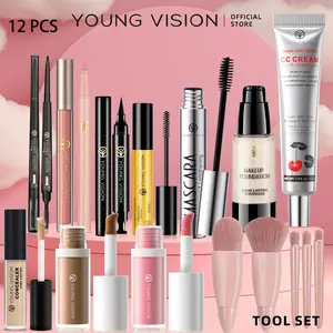 YOUNG VISION 12-Piece Cosmetics Set, Premium Texture & Rich Color Range, Ideal for Beginners & Professionals, Face Makeup Sets