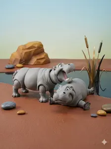 Articulated Hippopotamus