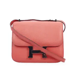 Pre-owned HERMÈS Epsom Calfskin Crossbody Bags Hermes Constance Feu Orange 71458326 ce