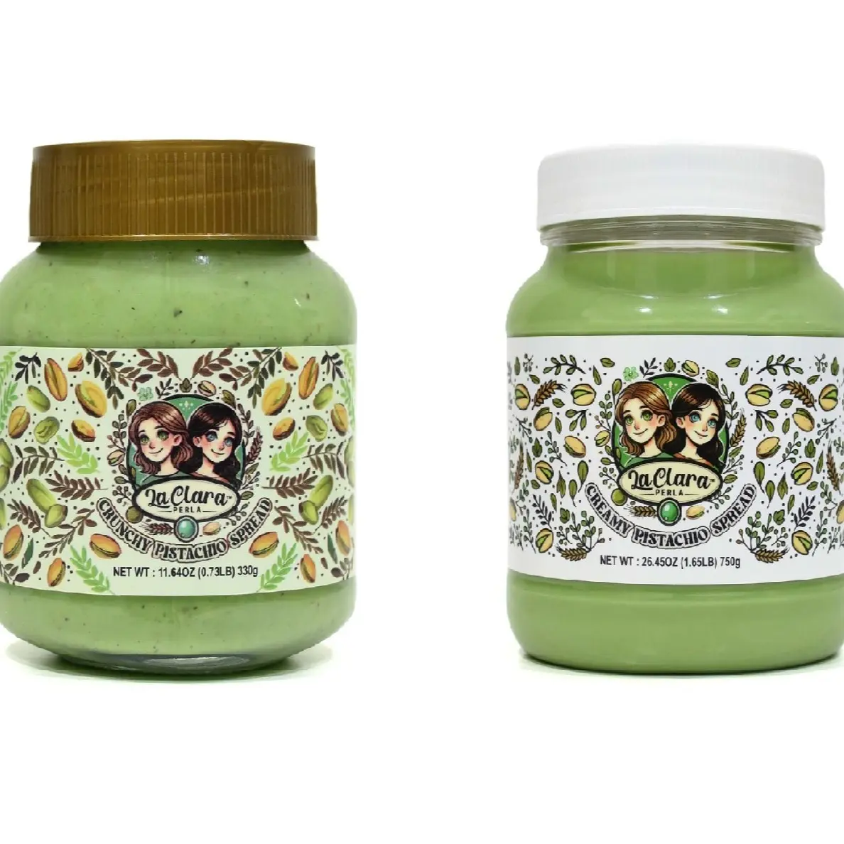 Pistachio Spread Combo - 1 Creamy (330g) & 1 Crunchy (330g)
