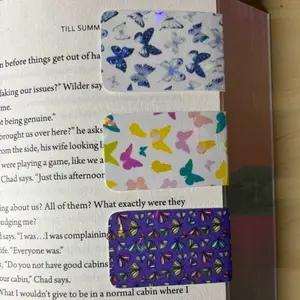 Butterfly Magnetic Bookmark | Laminated Book Mark | Bookish Gifts | Book lovers | Heart pattern | Holographic | Magnet | Cute Bookmark