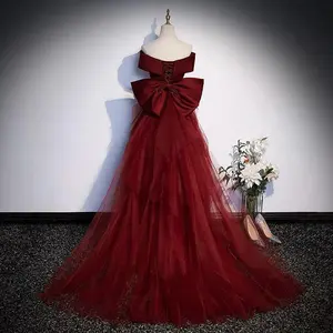 Dress Wine Red Evening Dress 2025 New One Shoulder Light Women's Dress Winter Formal Dress red wedding prom dress river gown dahlia gown ball gown bodycon dress Womenswear Comfort Festival Basic Minimalist Sleeveless formal dresses women Workwear Burgundy
