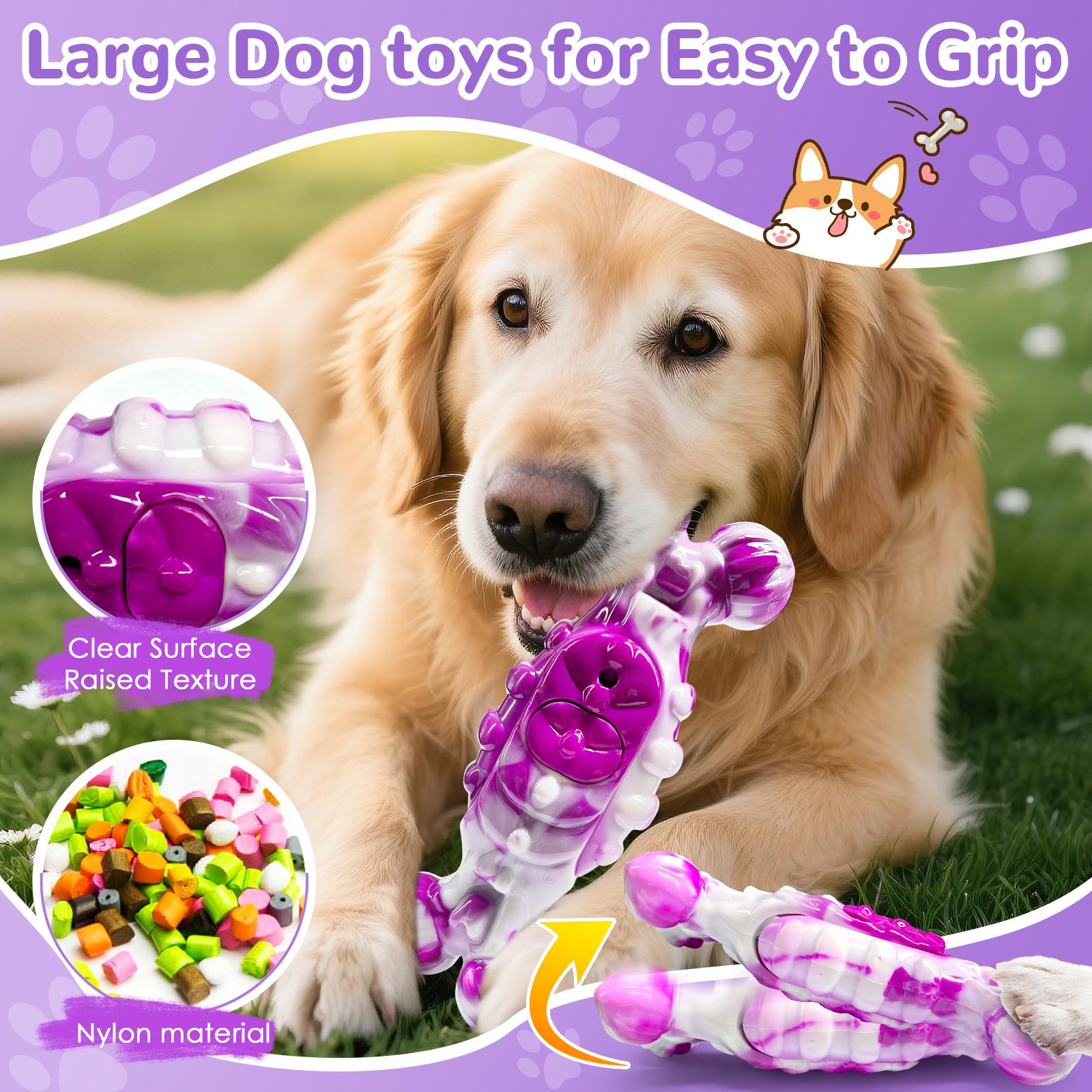 Interactive Slow-Feed Dog Toy - Made Of Nylon Material, Extendable - Easy to Use, Suitable for Small, Medium, And Large Breeds (Pomeranians, Shih Tzus, Labradors, German Shepherds), Combines Educational And Dental Cleaning Benefits, Mental