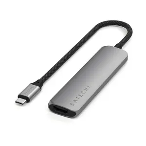Satechi 4 in 1 USB C Hub Multiport Adapter with HDMI 4K@60Hz, 100W PD Charging, 2X USB-A Data Ports for MacBook Air/Pro/Neo, iPad Air/Pro, Windows