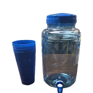 Water Jug 4.5 L Water Jug with spigot & 4 tumbler set Plastic for Home & Outdoor